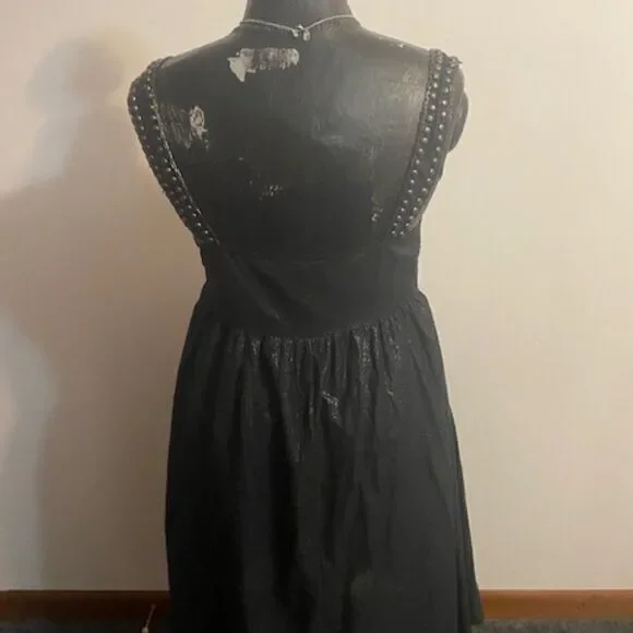Adrianna Papell Black embellished (chest and straps) sleeveless dress , size 8 - Picture 3 of 5